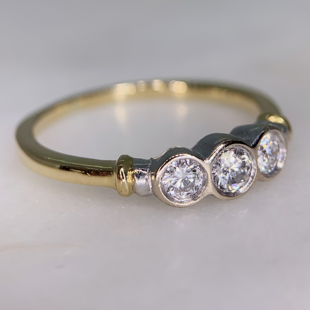 0.40carat Diamond Trilogy Ring - Chique to Antique Jewellery
